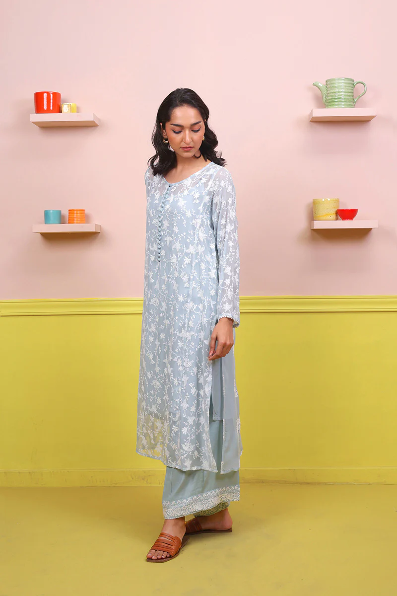 Naaz Asmani Embroidered Set - Image 3