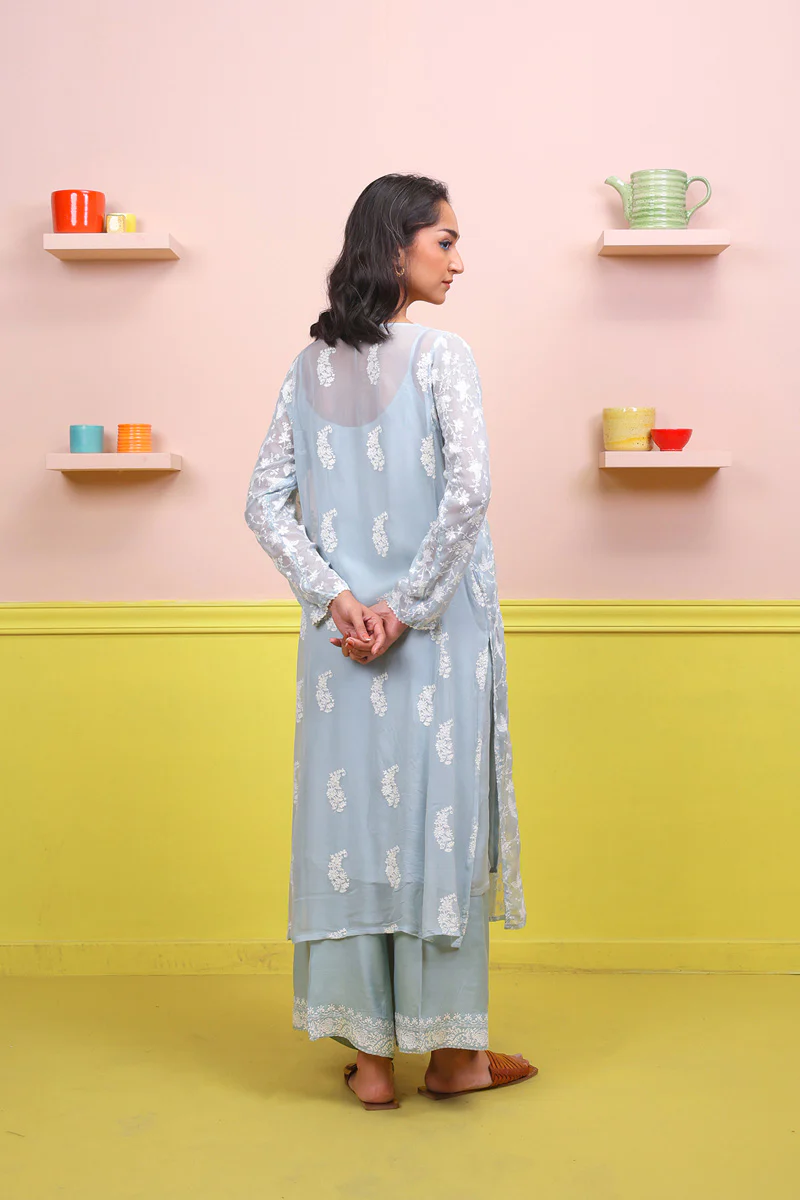 Naaz Asmani Embroidered Set - Image 4