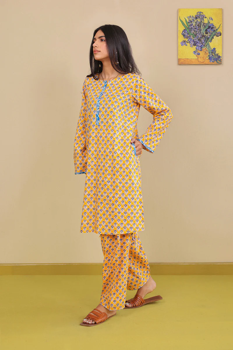 2-Piece Block Printed Saga Super Set - Image 3