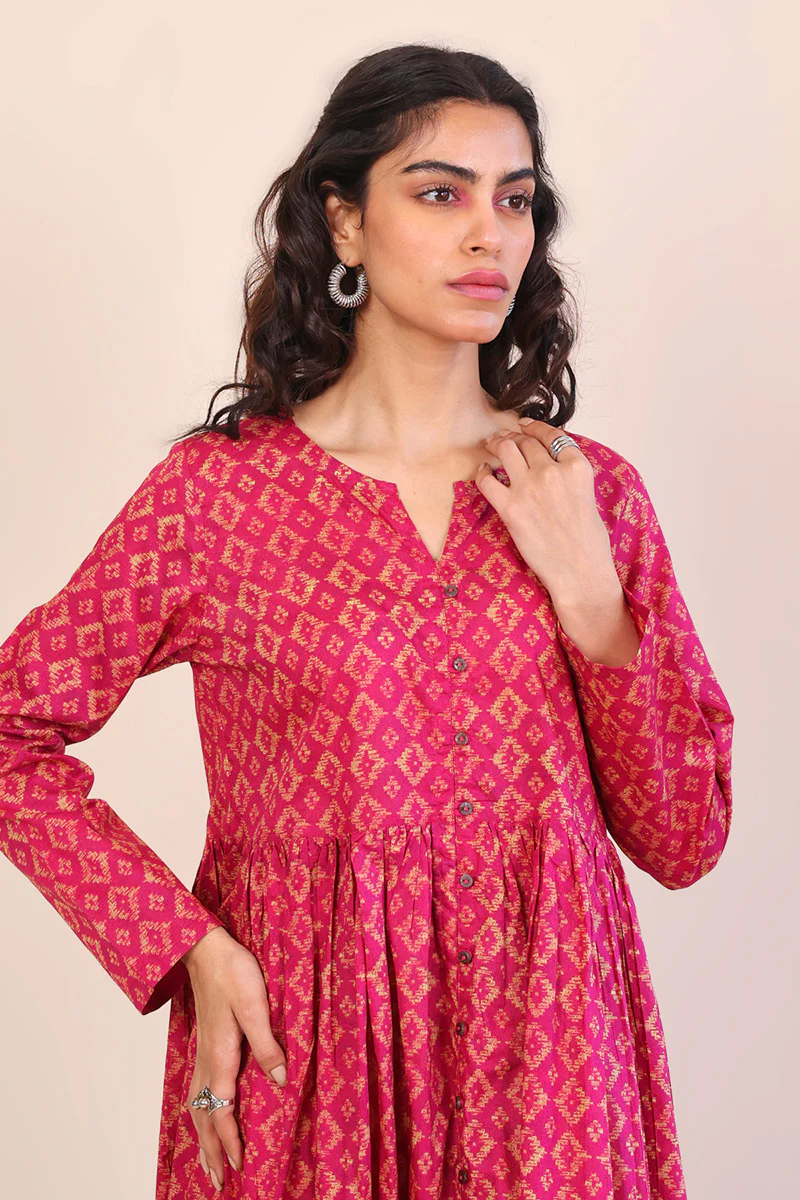 Ikat Printed Dress - Image 2