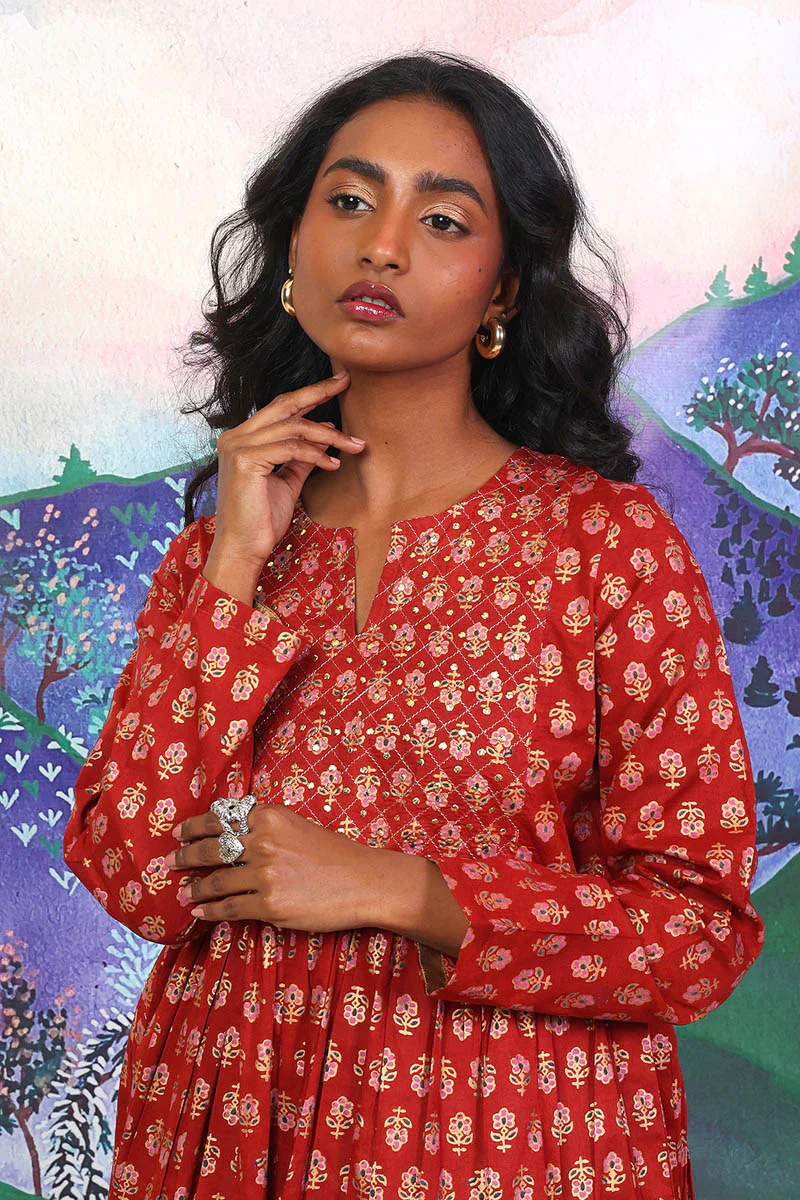 Sunehri Mukaish Dress - Image 2