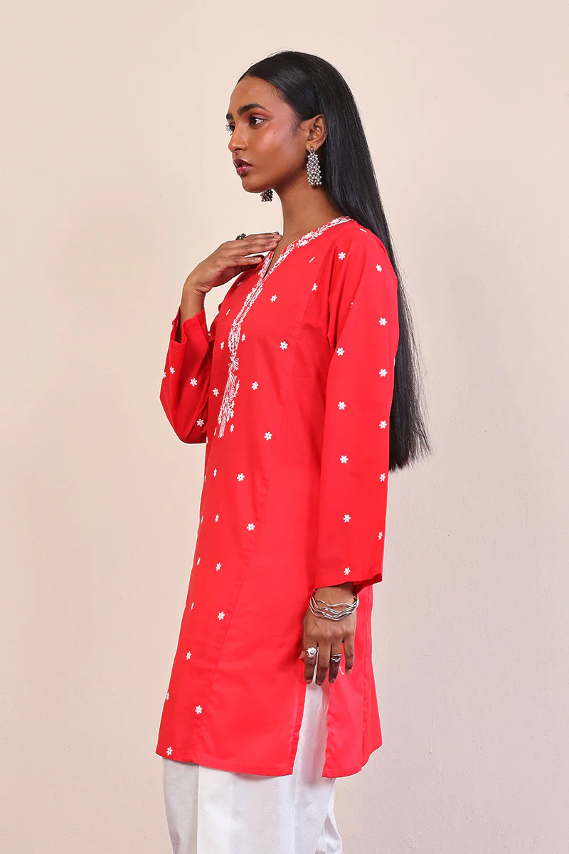 Gul Meena Floral embroidered Kurta - Image 3