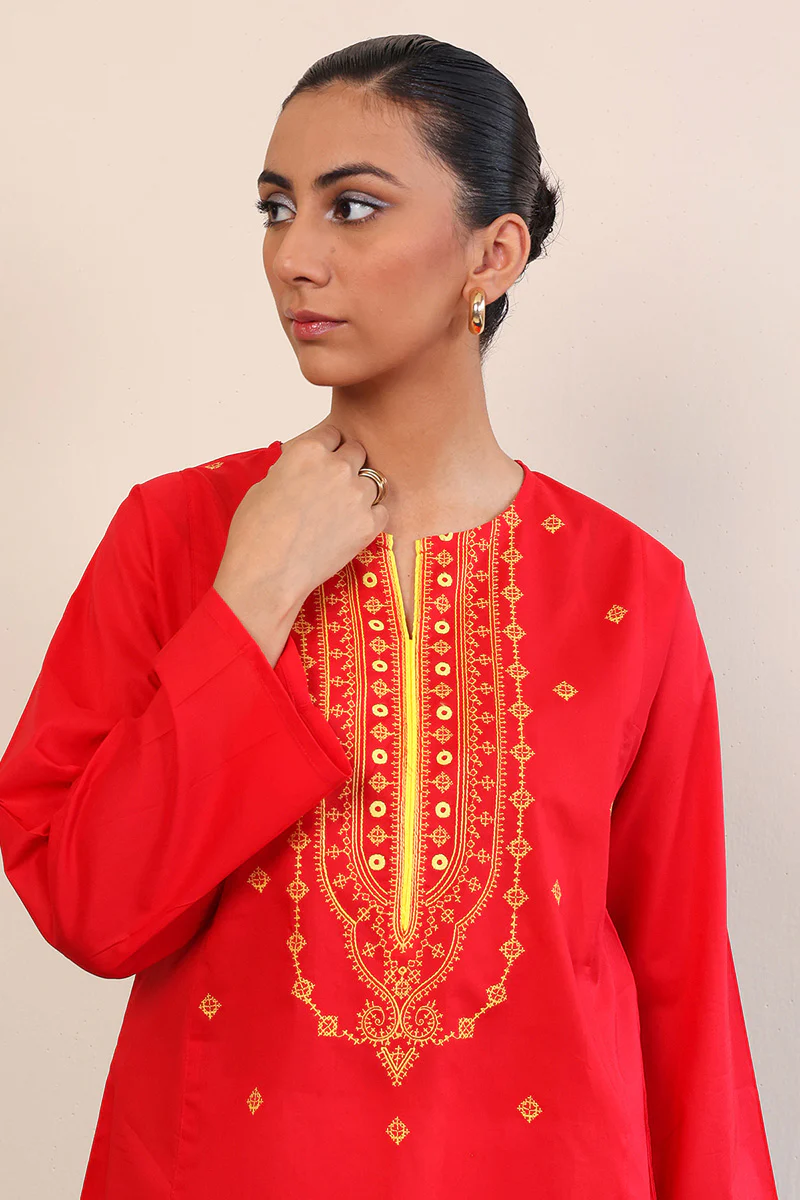 Gul Meena Crimson Kurti - Image 2