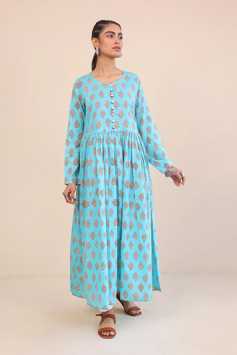 Paisley Block Dress