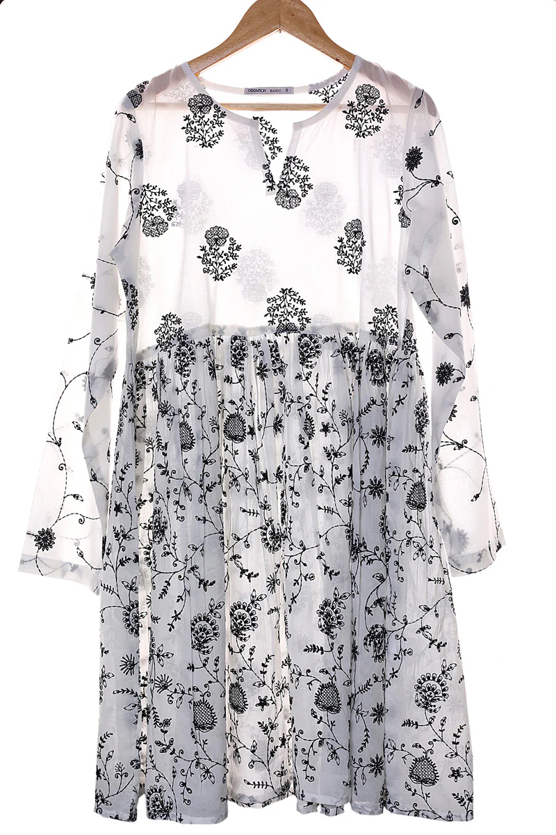 Bahar Monochromatic Frock - Image 4