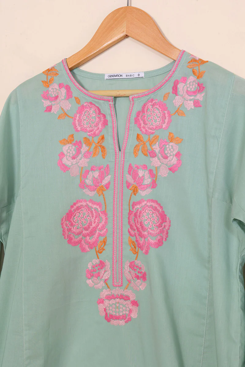 Gul Meena Floral embroidered Kurti - Image 2