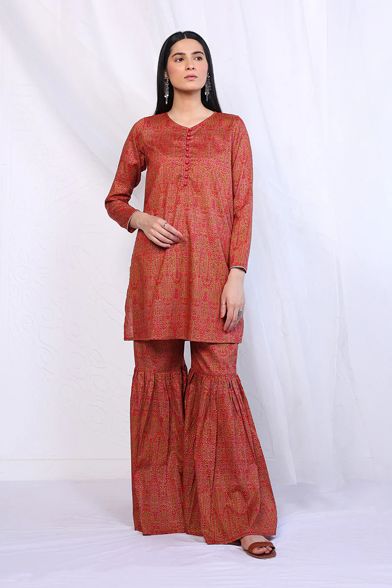 2- Piece Sumba Gharara Set - Image 2