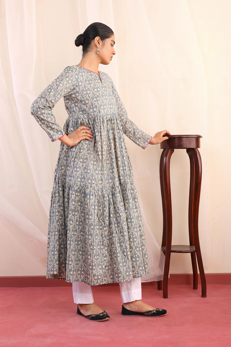 Dhakai Tiered Dress - Image 3