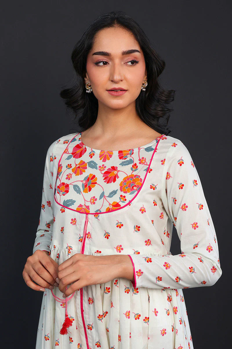 Paithani Print Blocked Dress - Image 11