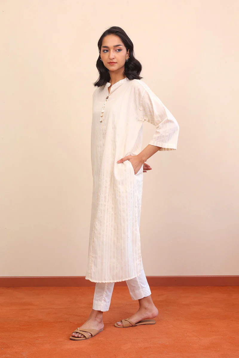 Peacock Boxy Kurta - Image 3