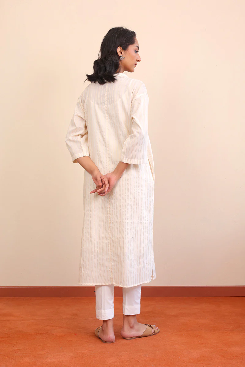 Peacock Boxy Kurta - Image 4