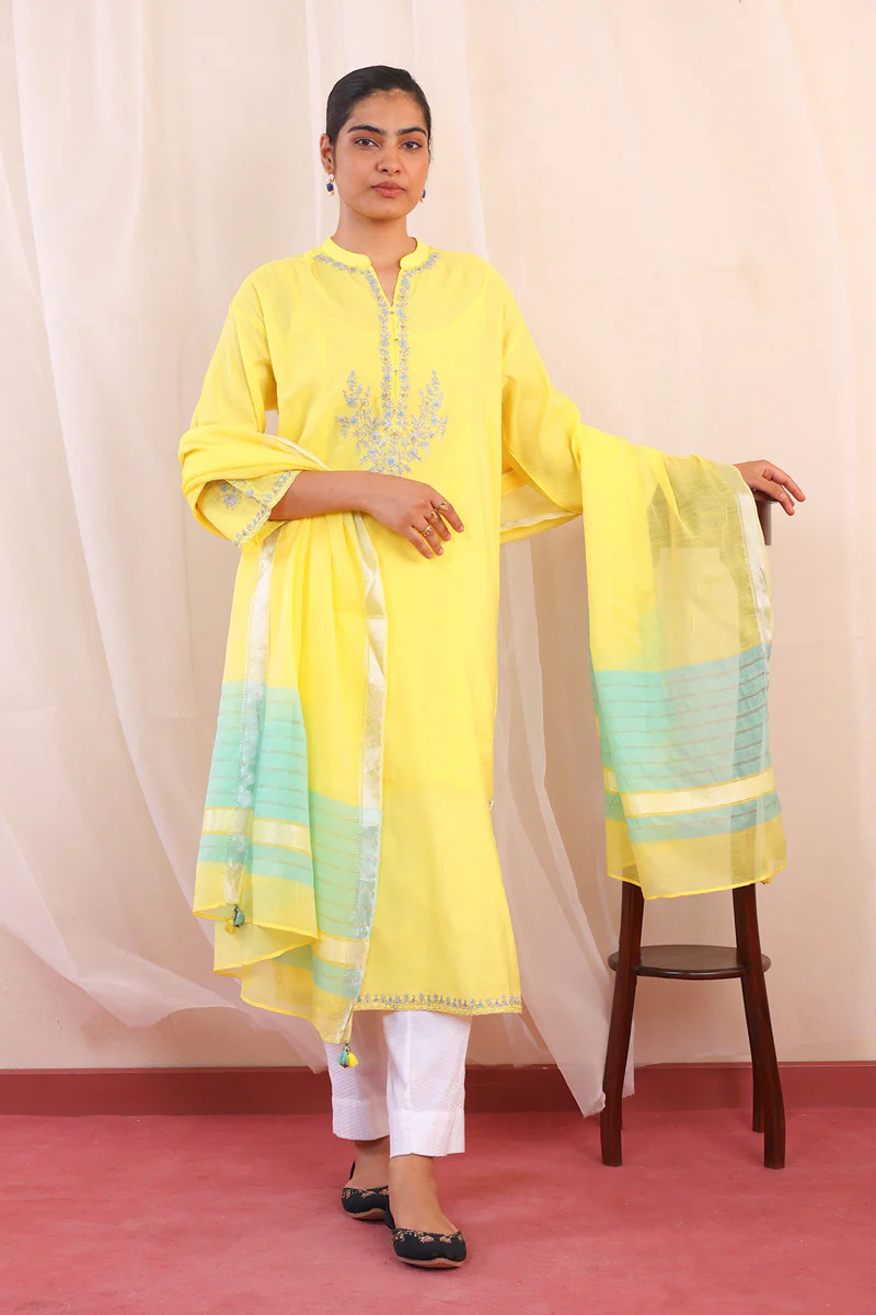 Shehzaadi Chanderi Blend Suit - Image 4