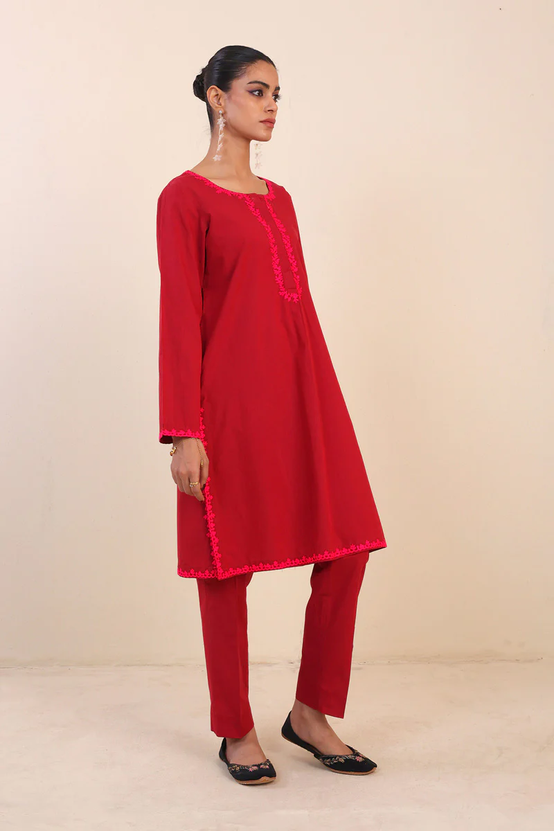 Peacock Embroidered Set - Image 2