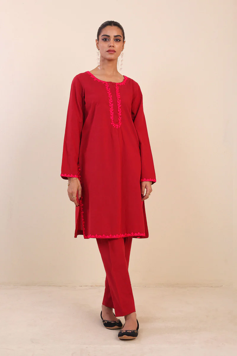 Peacock Embroidered Set - Image 3