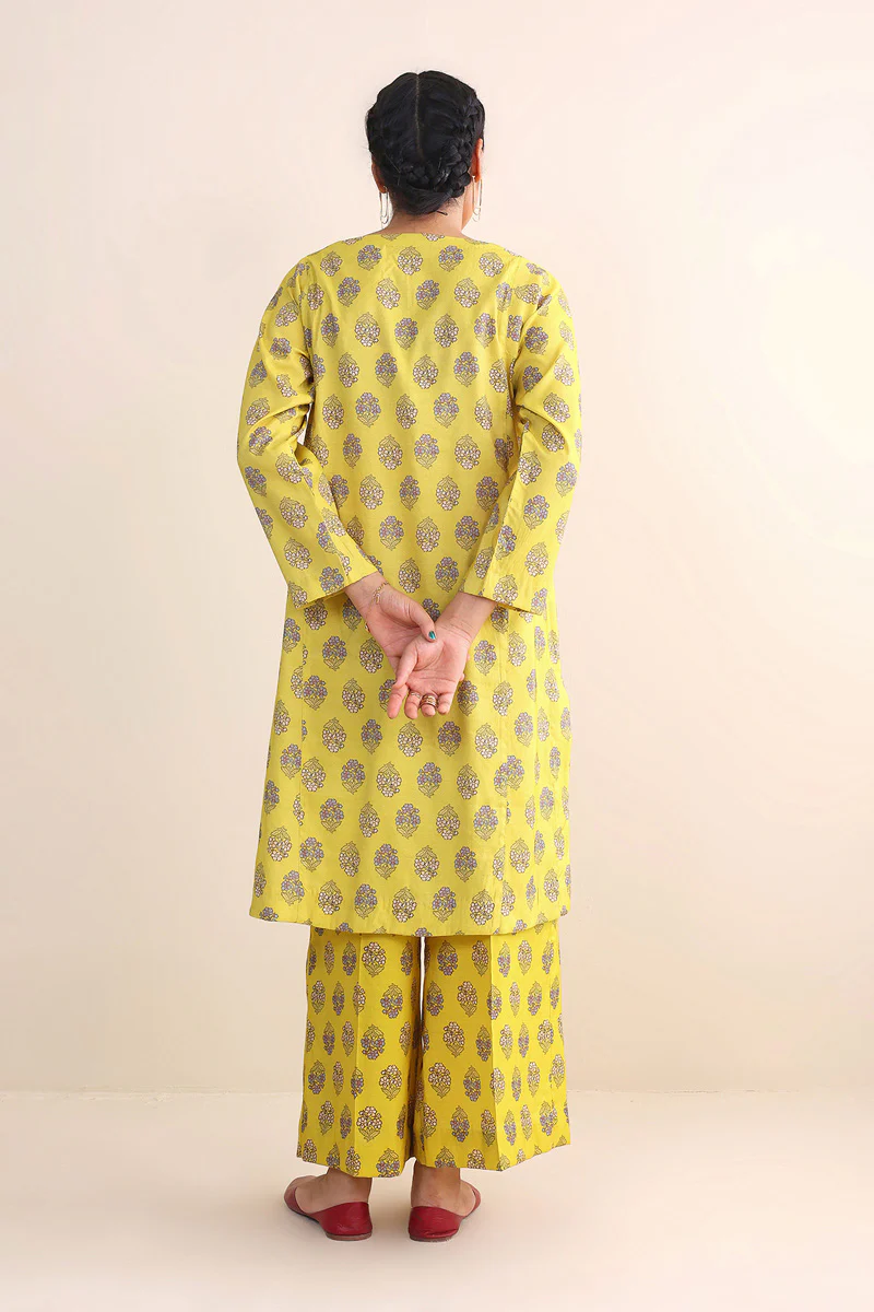 Gulkand Chartreuse Kurta - Image 4