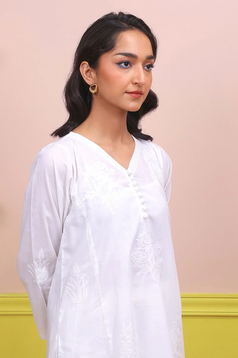Urban Foliage Hand Embroidered Kurti - Image 2