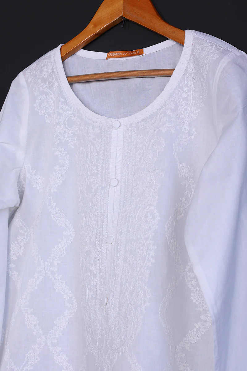 Urban Foliage Hand Embroidered Kurti - Image 2