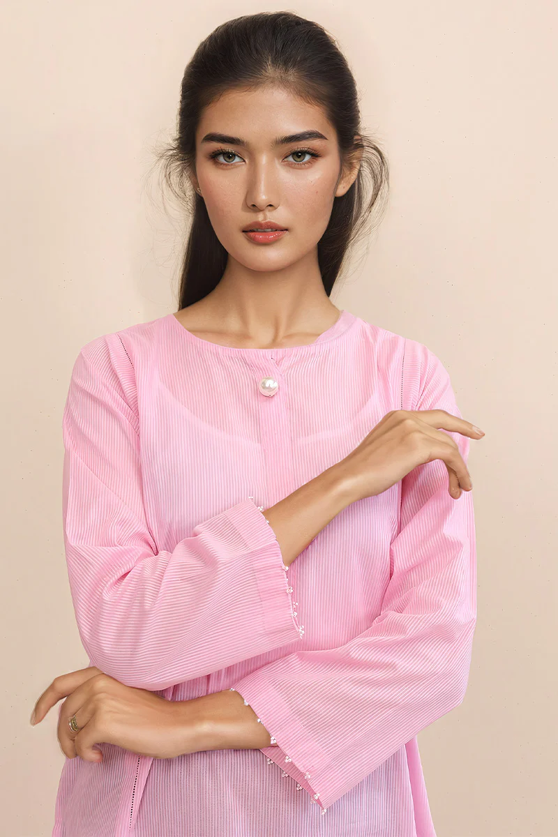 Malmal Striped Kurta - Image 2