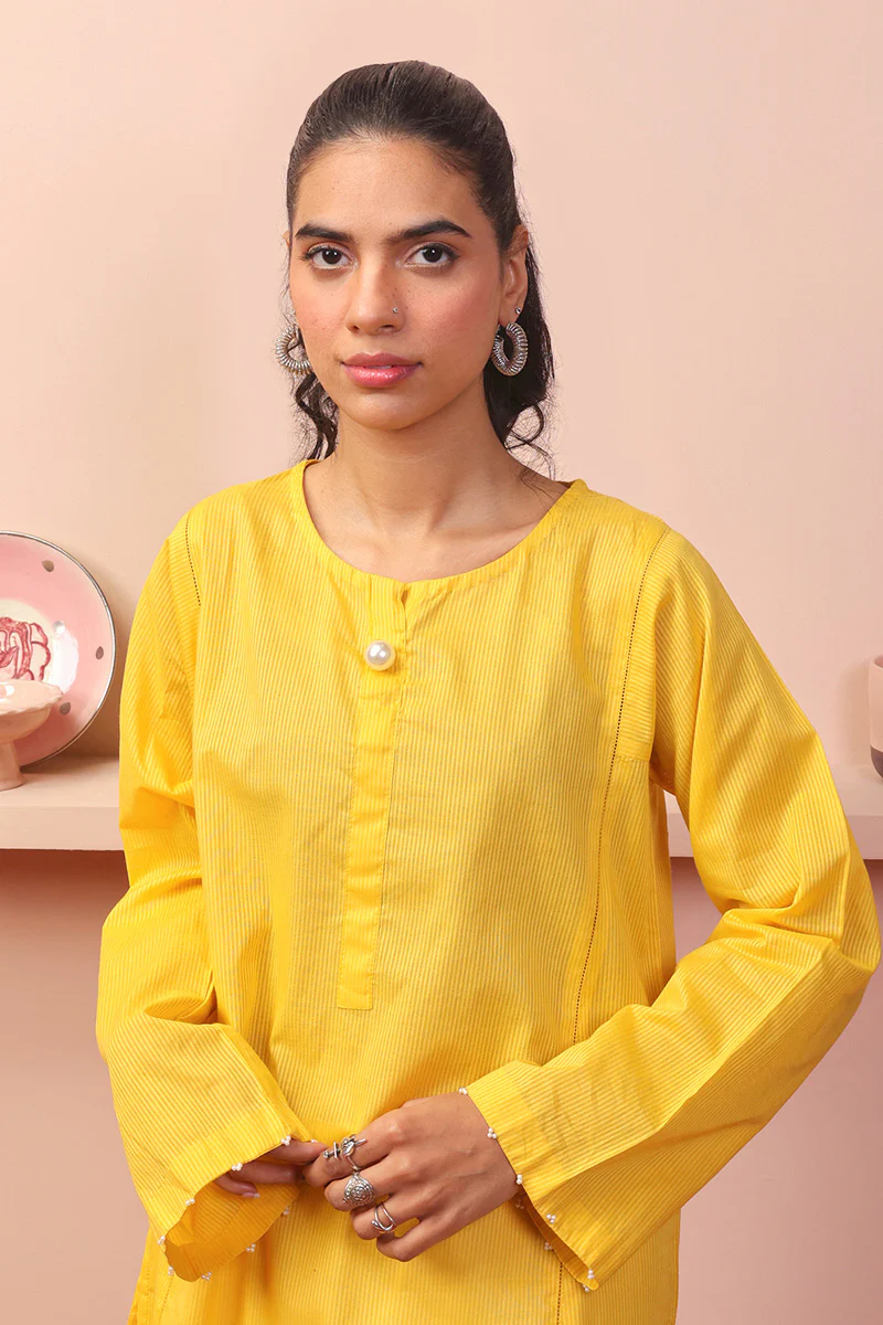 Malmal Striped Kurta - Image 2