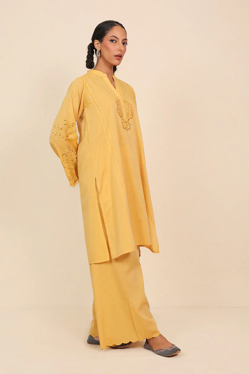 Floral Fringes Cutwork Suit - Image 6