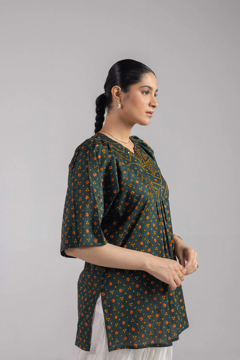 Printed Bandhani Bliss Top - Image 16