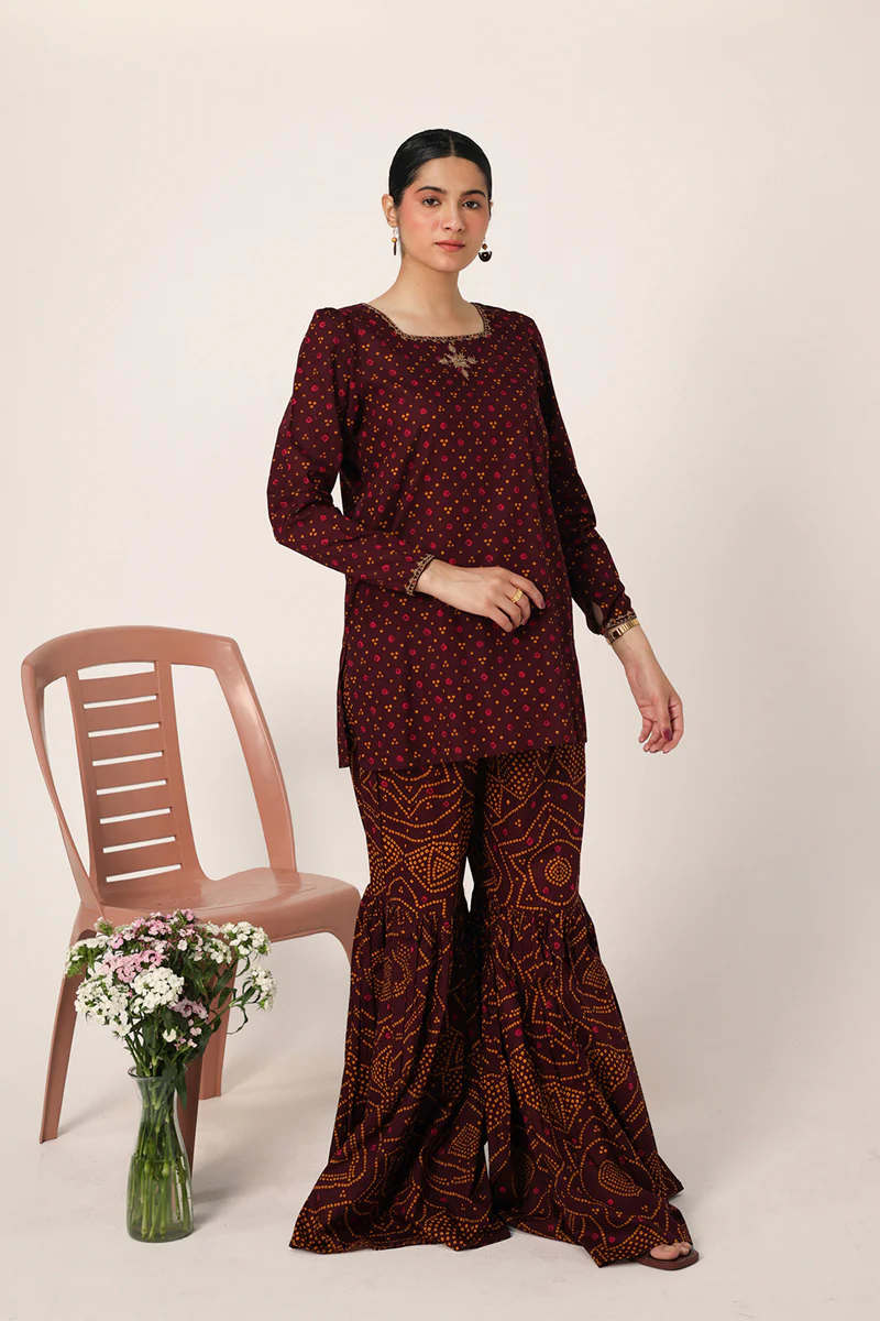 Bandhani Bliss Gharara Set - Image 3
