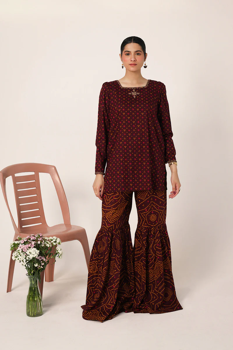 Bandhani Bliss Gharara Set - Image 6