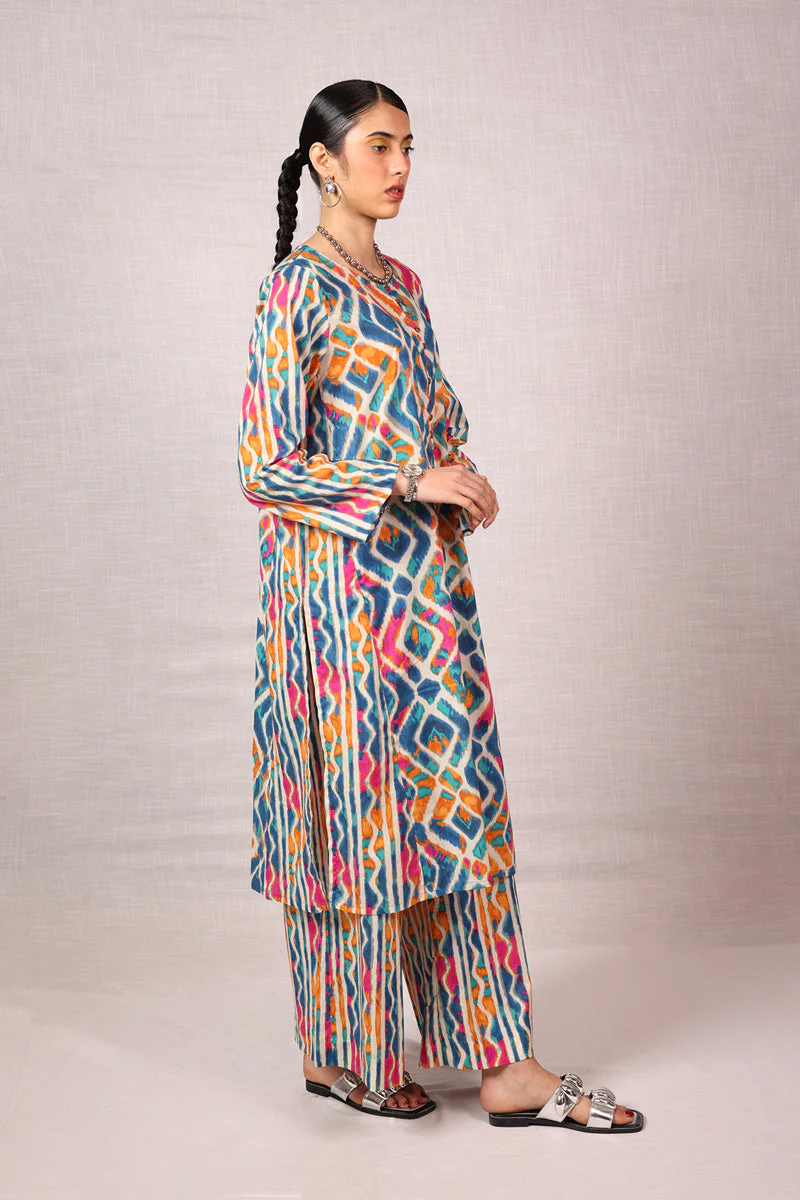 Ikkat Art Co-Ord Set - Image 22