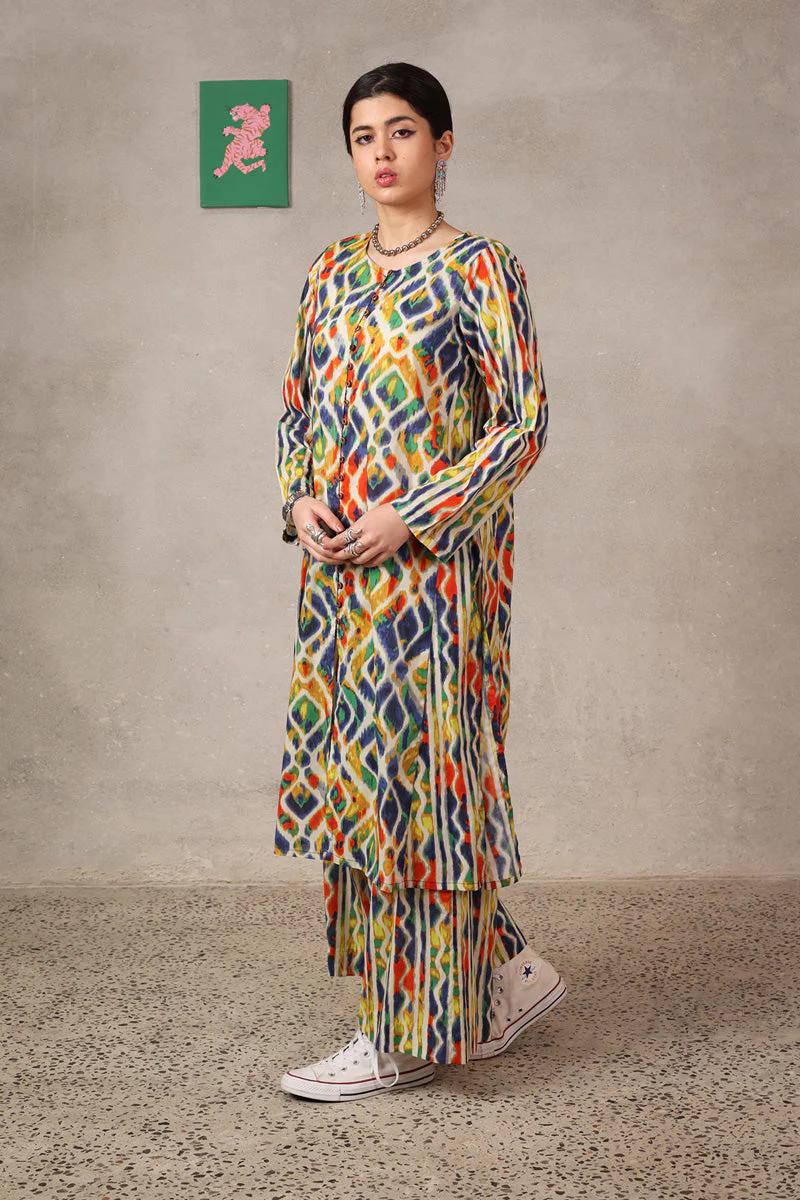 Ikkat Art Co-Ord Set - Image 28