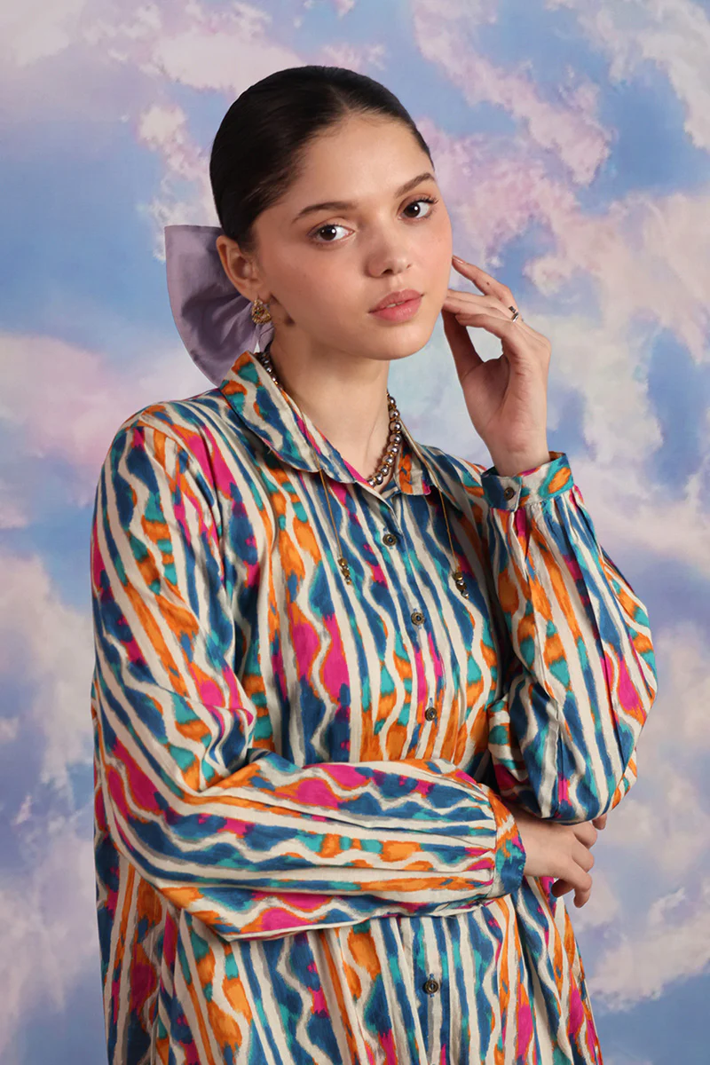 Tinted Ikkat Kurta - Image 10