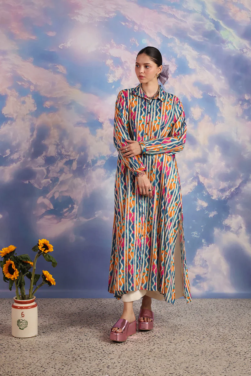 Tinted Ikkat Kurta - Image 11