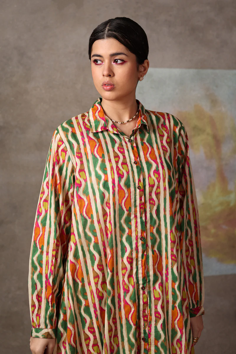 Tinted Ikkat Kurta - Image 6