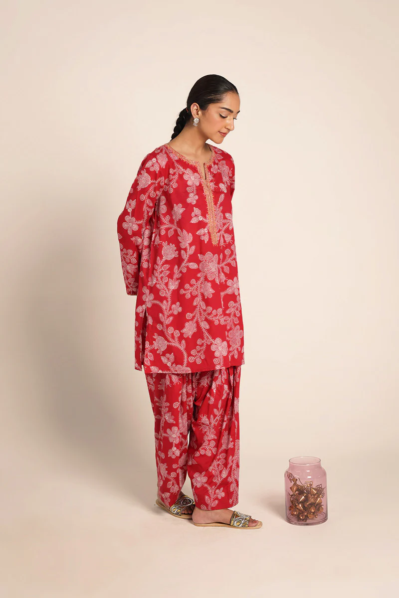 Floral Bead Work Ensemble - Image 7