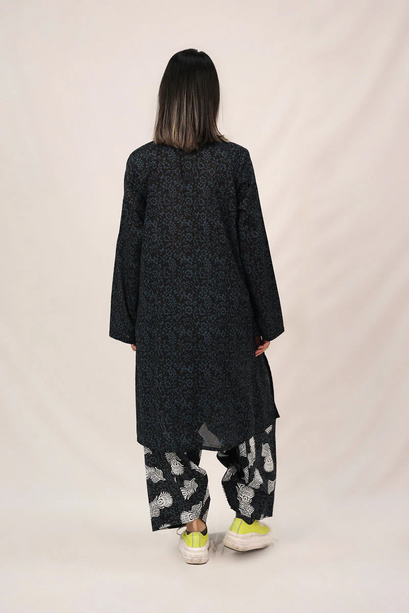 Contrast Printed Feather Flow Set - Image 30