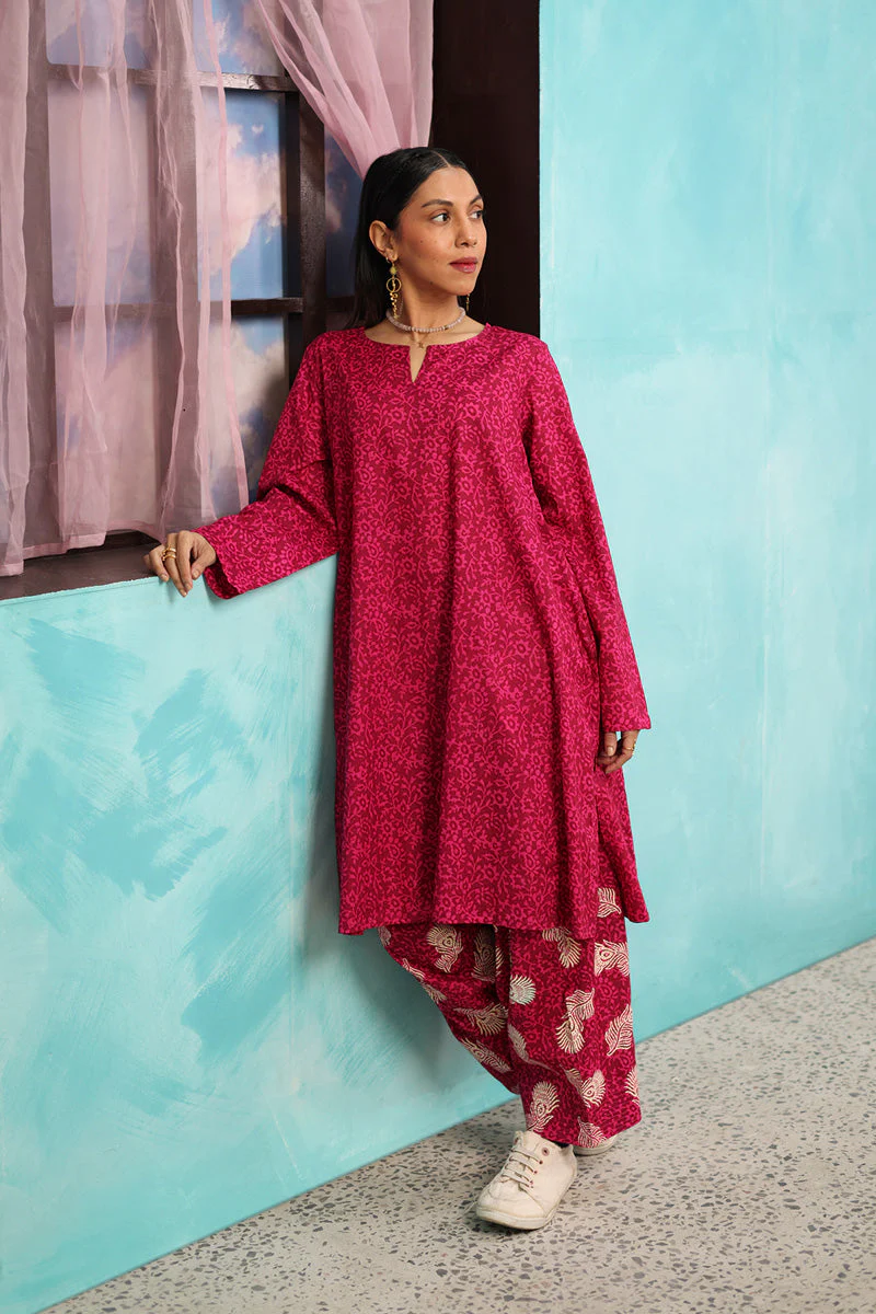 Contrast Printed Feather Flow Set - Image 31