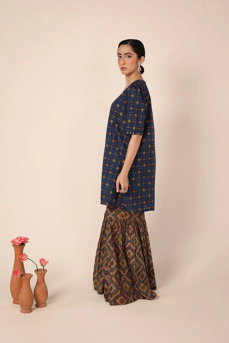 Chunari Charm Mukesh Gharara Set - Image 7