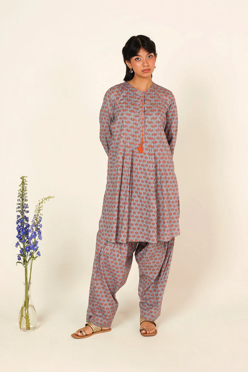 Rang Mahal Pleated Ensemble - Image 2