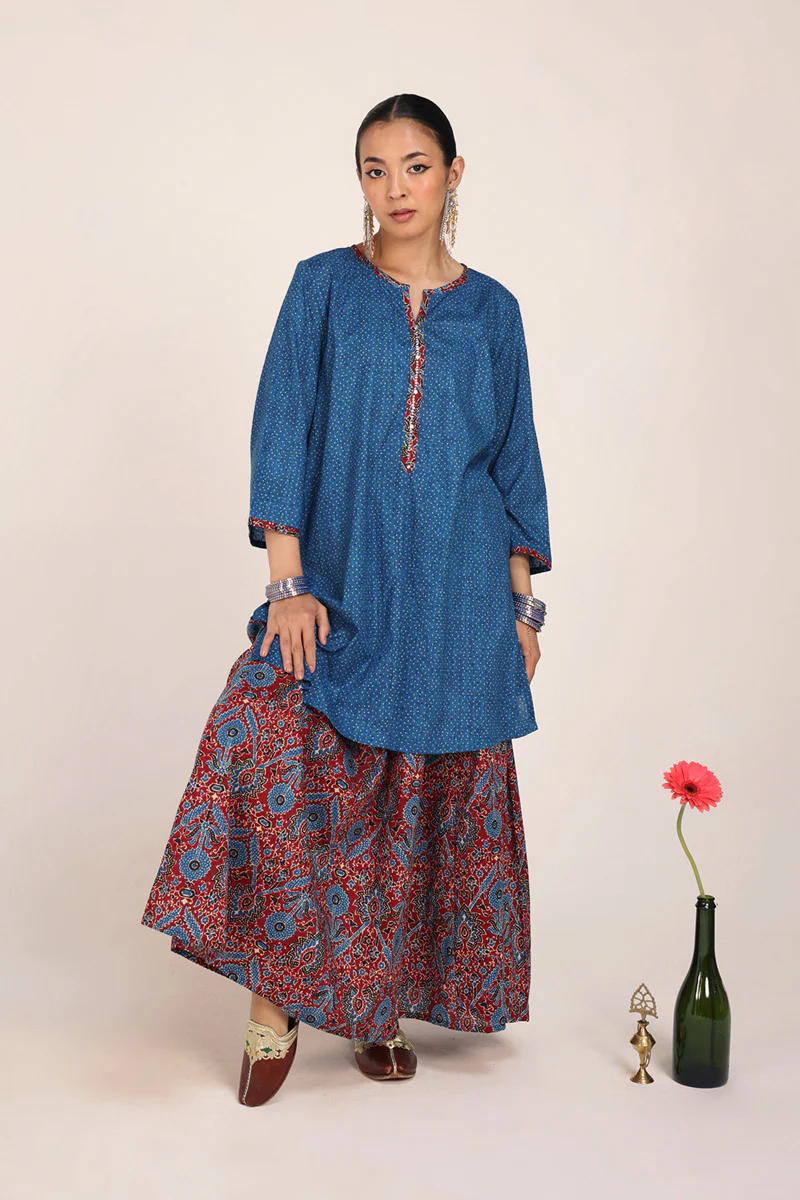 Pure Ajrak Tales Skirt Duo - Image 3