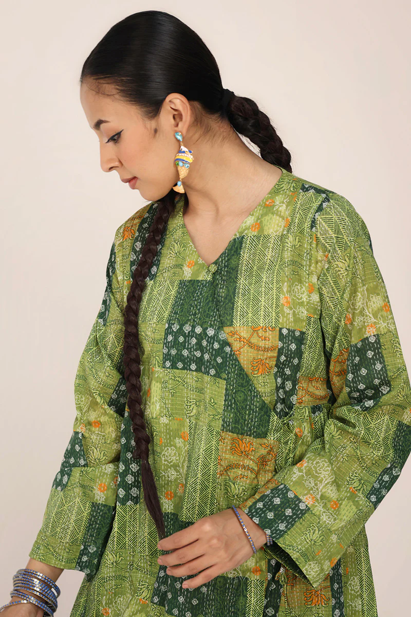Kantha Angrakha Ensemble - Image 3