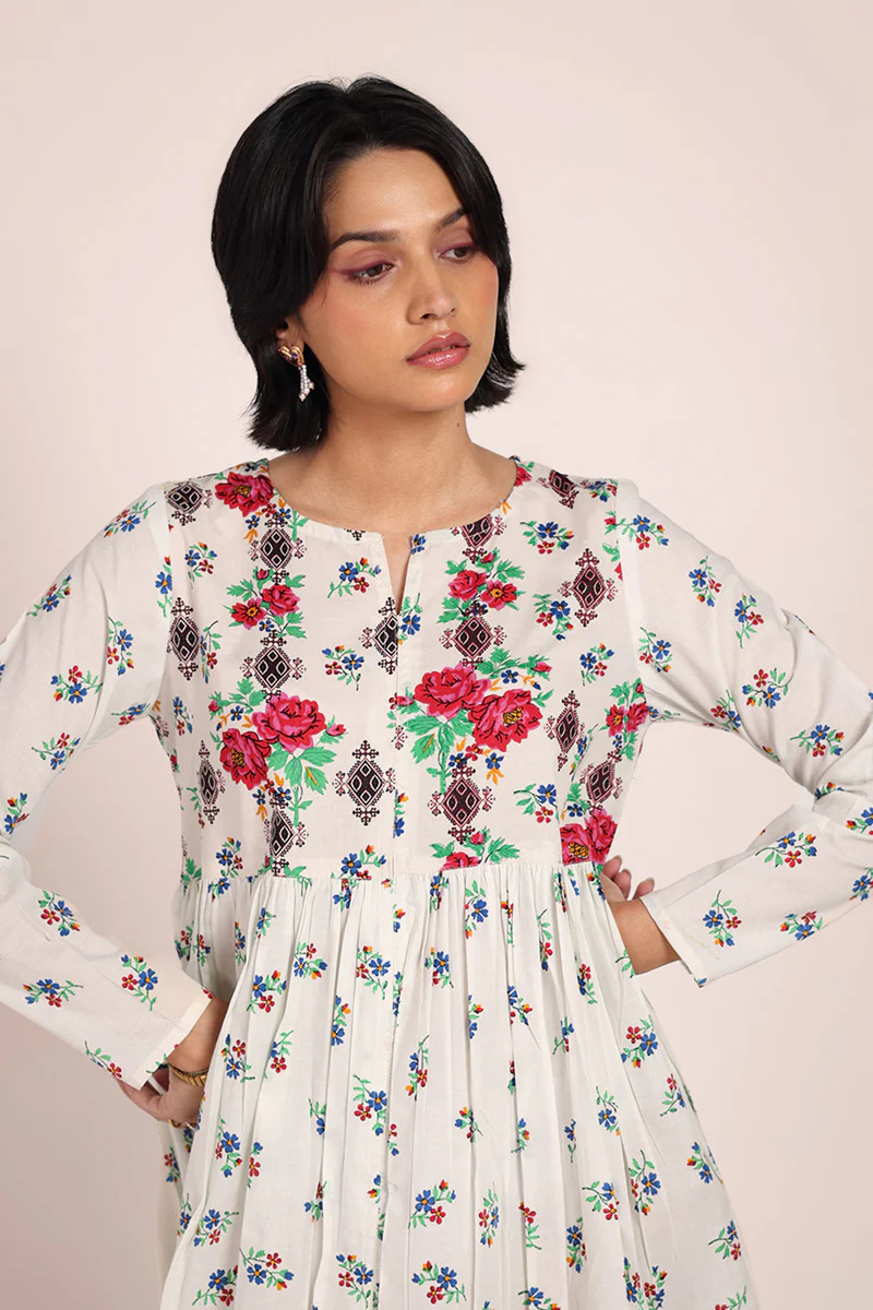 Heart of Balochi Booti Frock - Image 12