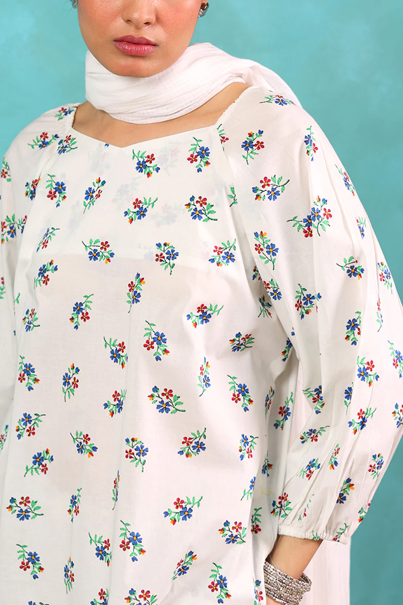 Balochi Booti Spring Veil Ensemble - Image 2