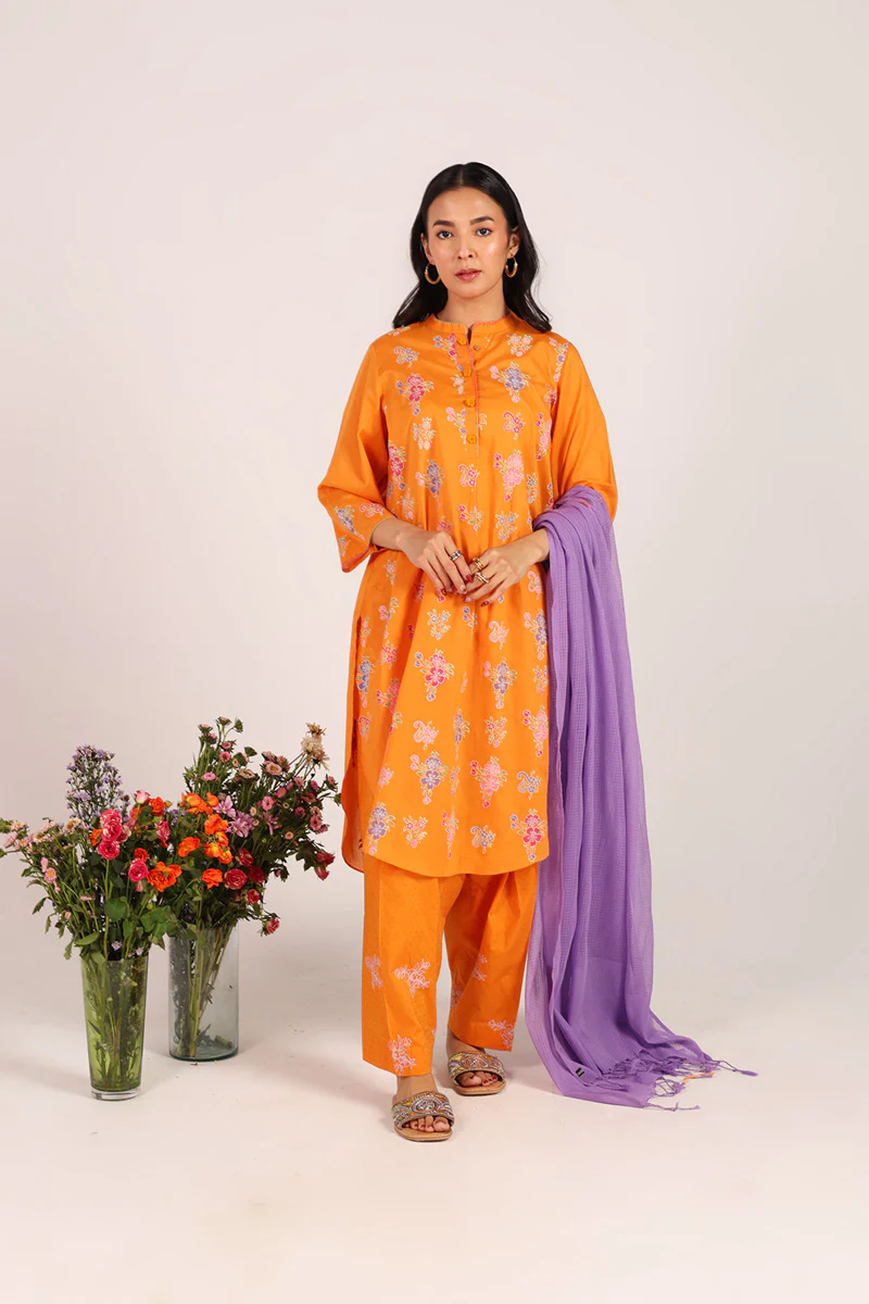 Block-Printed Ferozan Ensemble - Image 7