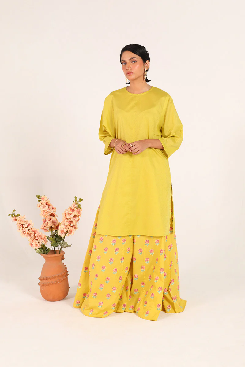 Block Printed Ferozan Sharara - Image 3