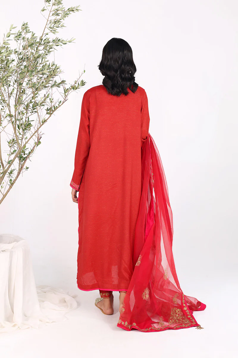 Hues of Ruby Red 3 Piece Suit - Image 5