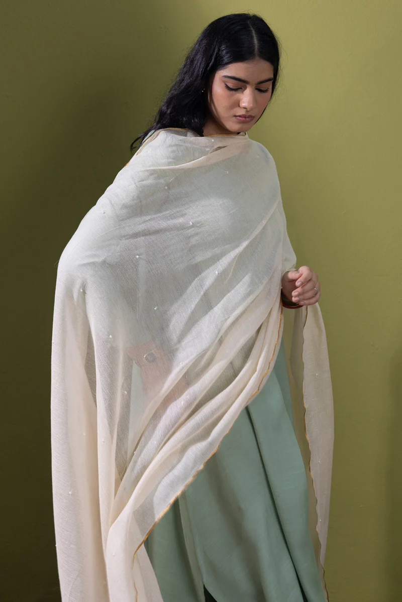 Pearl Whisper Dupatta - Image 9
