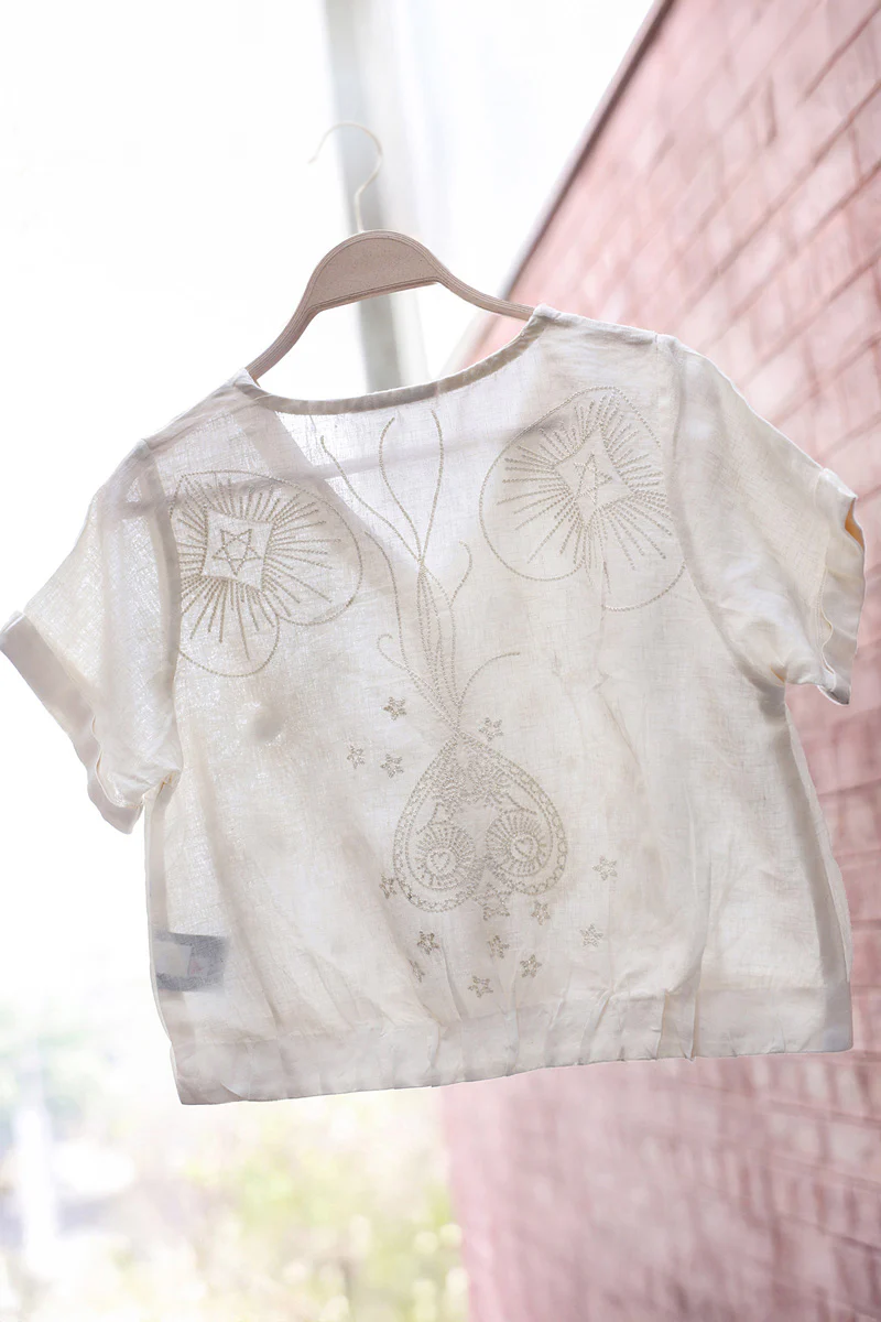 Embroidered Heart loom Top - Image 5