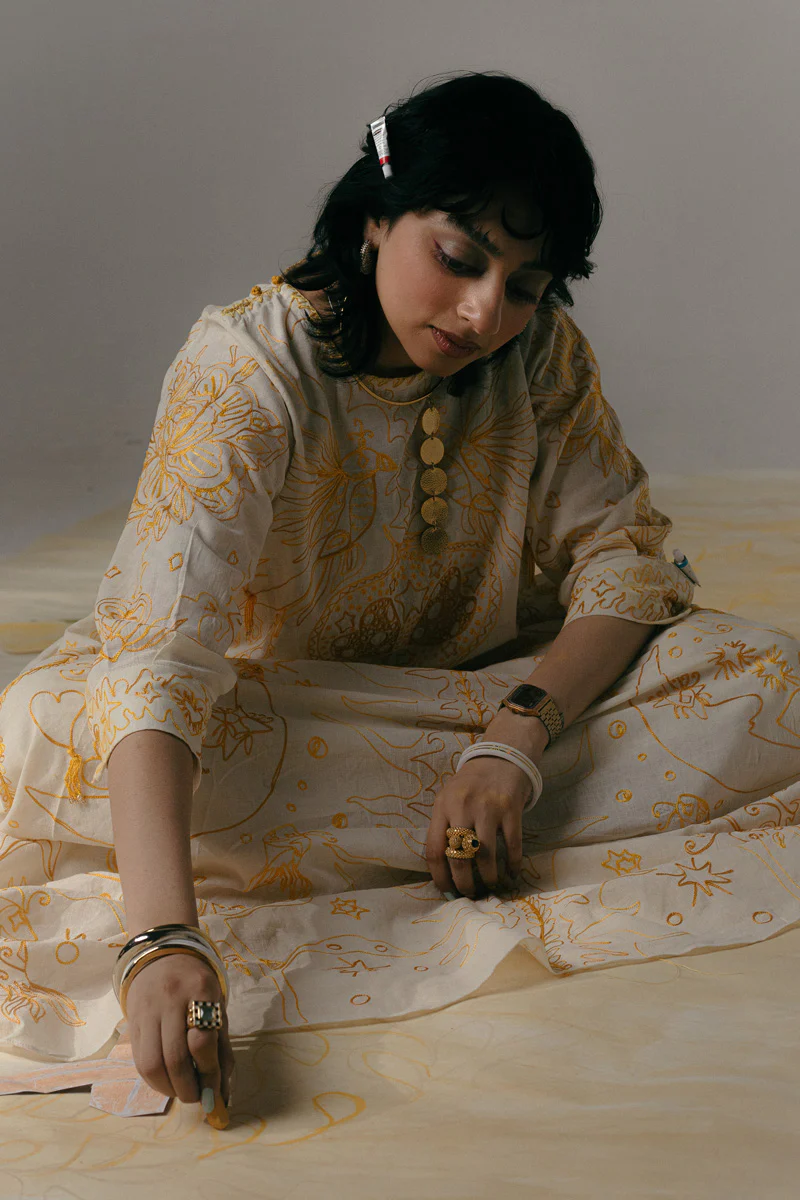 Starry Knots Aari-Embroidered Dress - Image 12