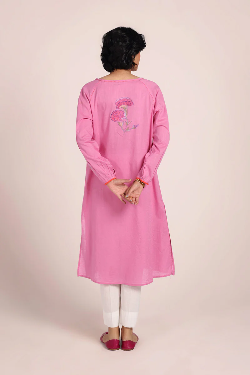 Soft Bloom Zaib Kurta - Image 5