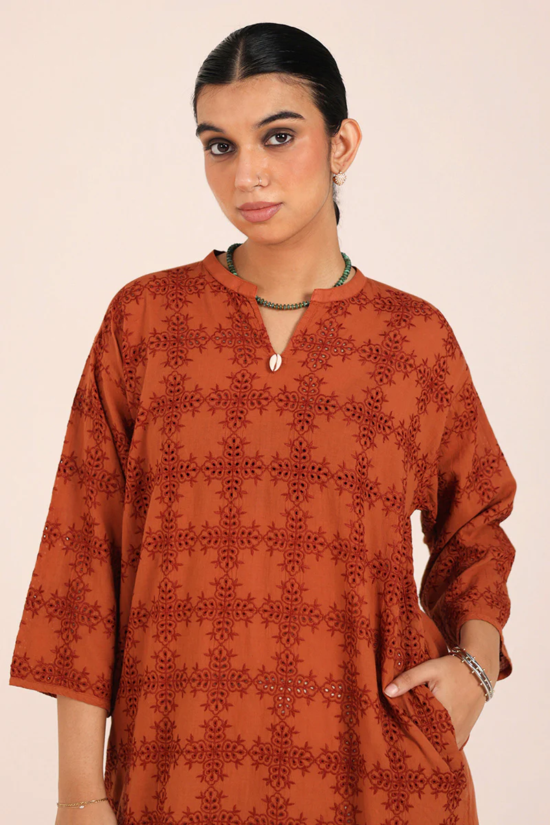 Spring Fling Schiffli Whispers Kurta - Image 17