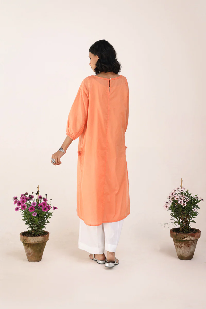 Solid Hued Seafoam Kurta - Image 5